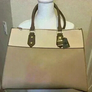 Mossimo Beige and Brown Tote Bag